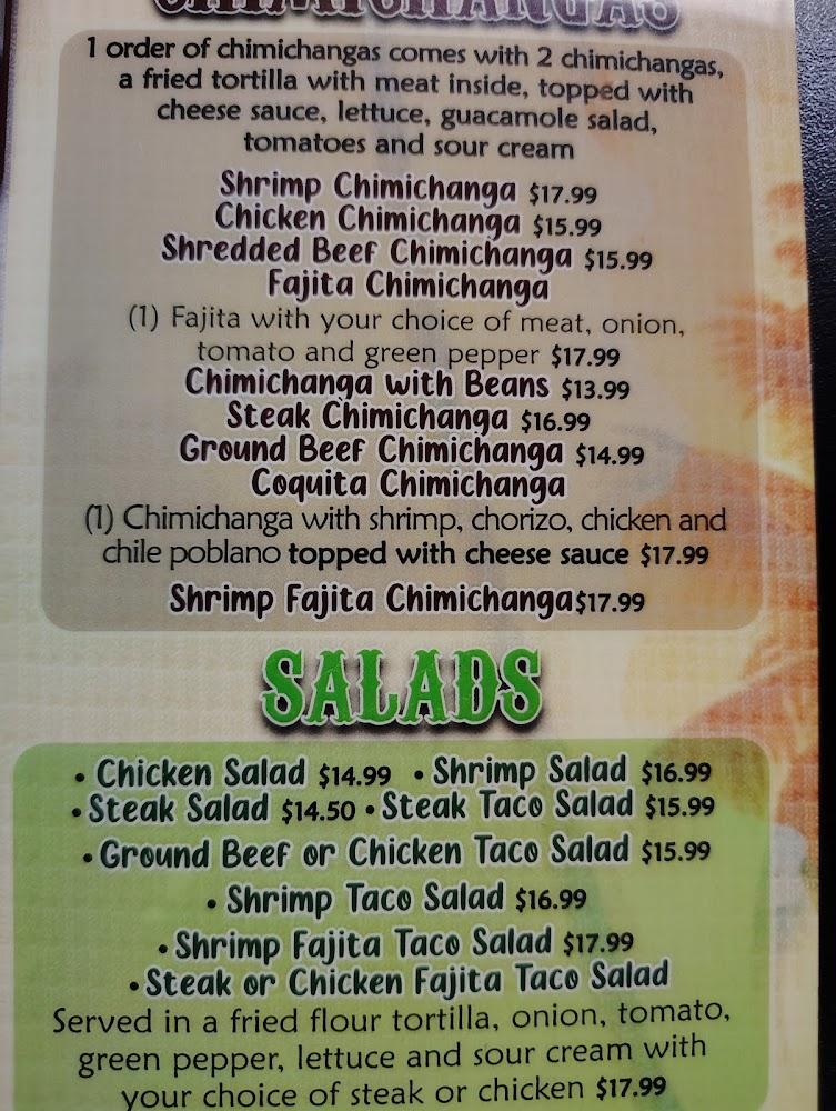 La Guacamaya Mexican Restaurant Menu image 2